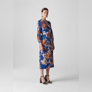 NWT Autumn Bloom Devore Wrap Dress from Whistles